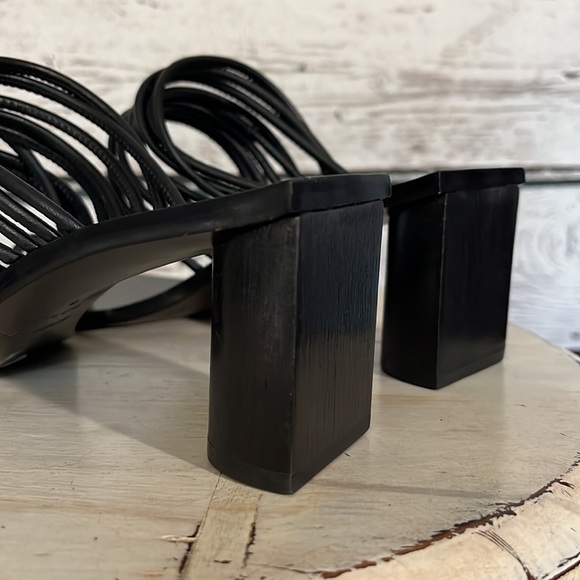 Ammonde Atelier New Alessandra block heel black sandals size 8 - Picture 7 of 12